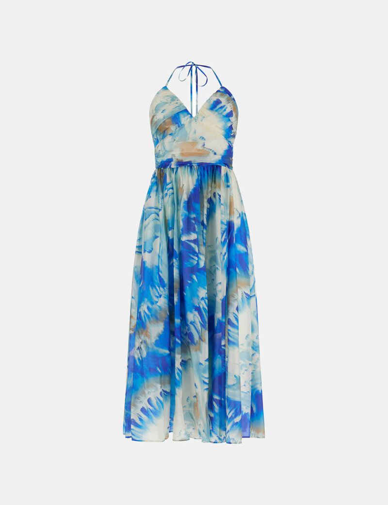 guess marciano floral print midi dress