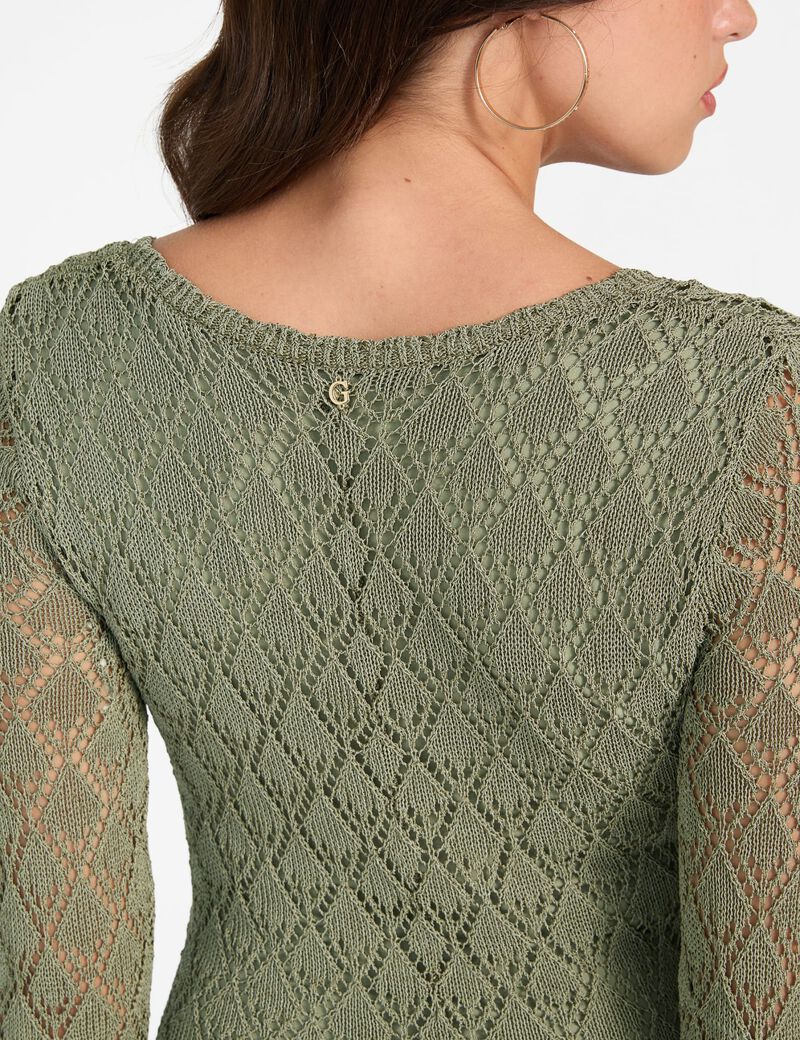 Open-work bodycon maxi dress