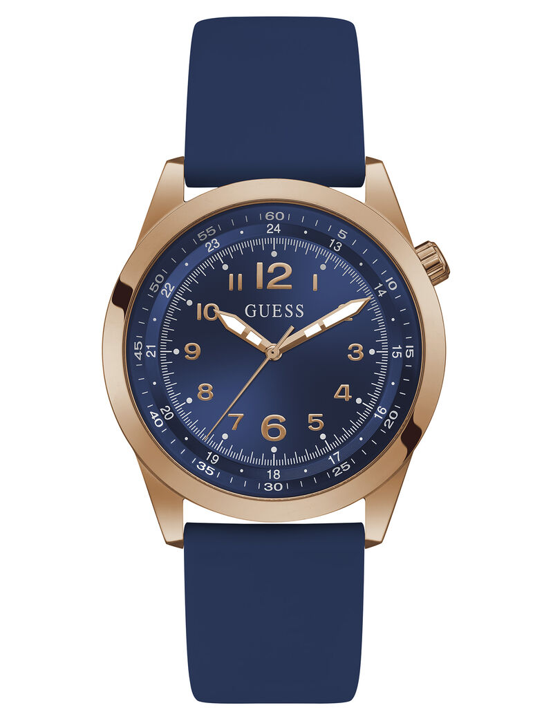 Blue Rose Gold Tone Analog Watch