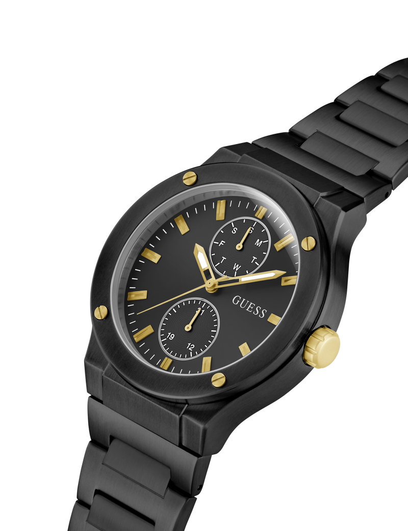 Mens Black Multi-function Watch