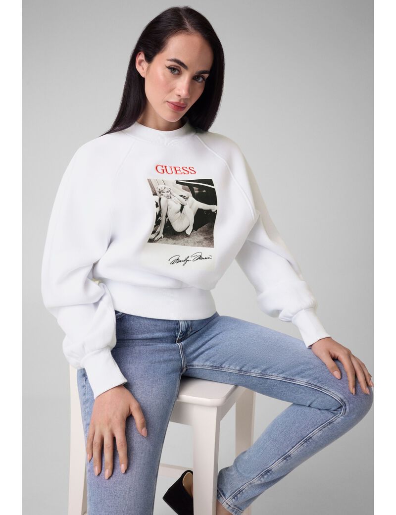 guess marylin printed sweatshirt