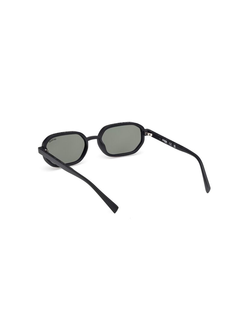 Geometric full rim sunglasses