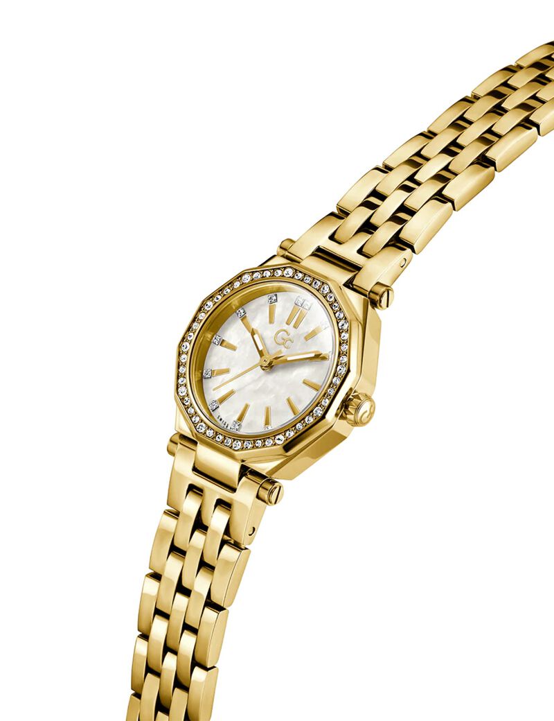 Gc Gleam metal gold tone watch