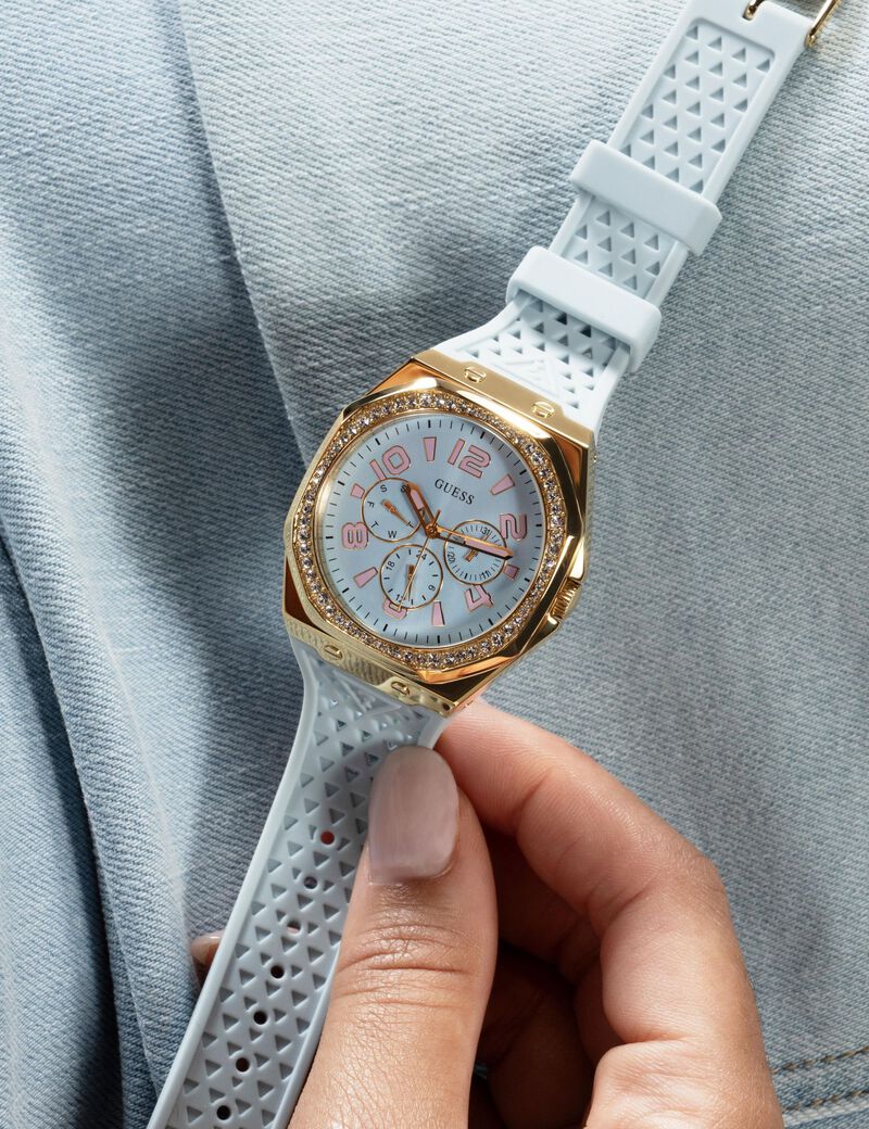 Blue Quartz Analog Silicone Watch