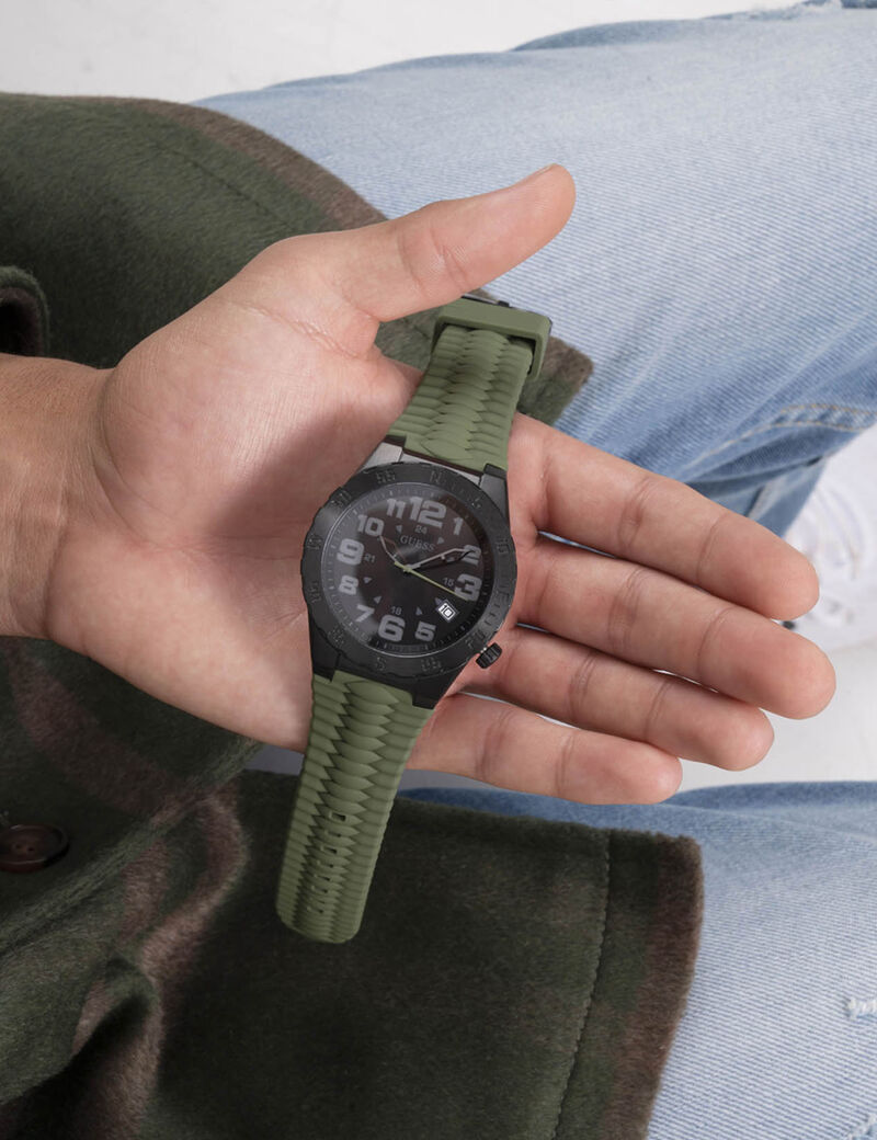 Olive And Black Multifuction Watch