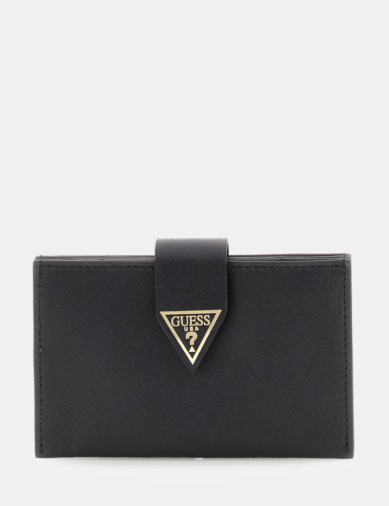 guess miriam genuine leather credit card holder