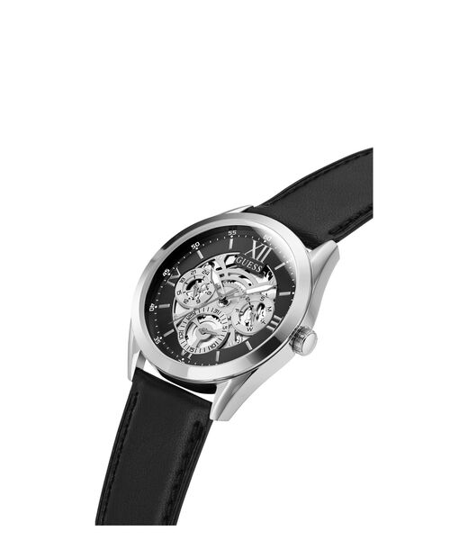 ساعة متعددة الوظائف مع ميناء فضي ظاهر