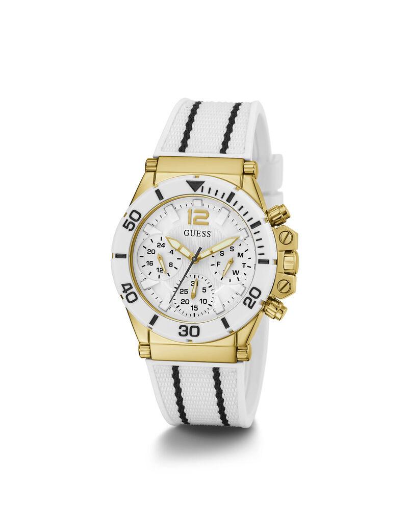 White And Gold Multifunction Watch