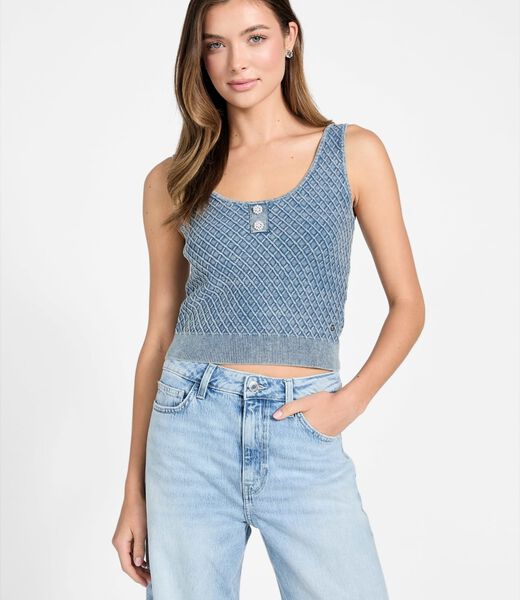 بلوزة صوفية منقوشة