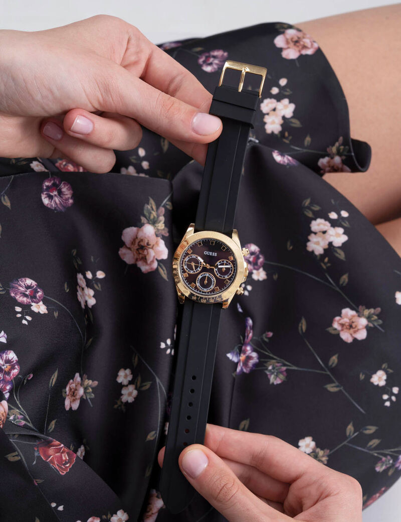 Black And Gold Chrograph Watch