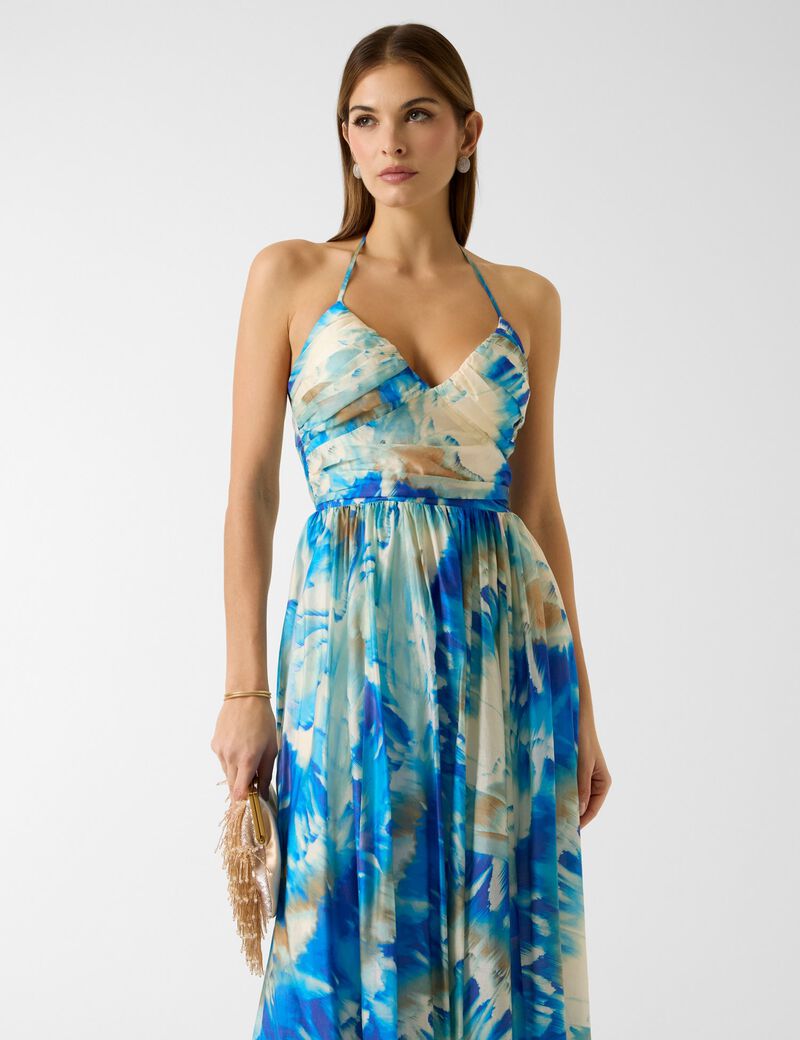 guess marciano floral print midi dress