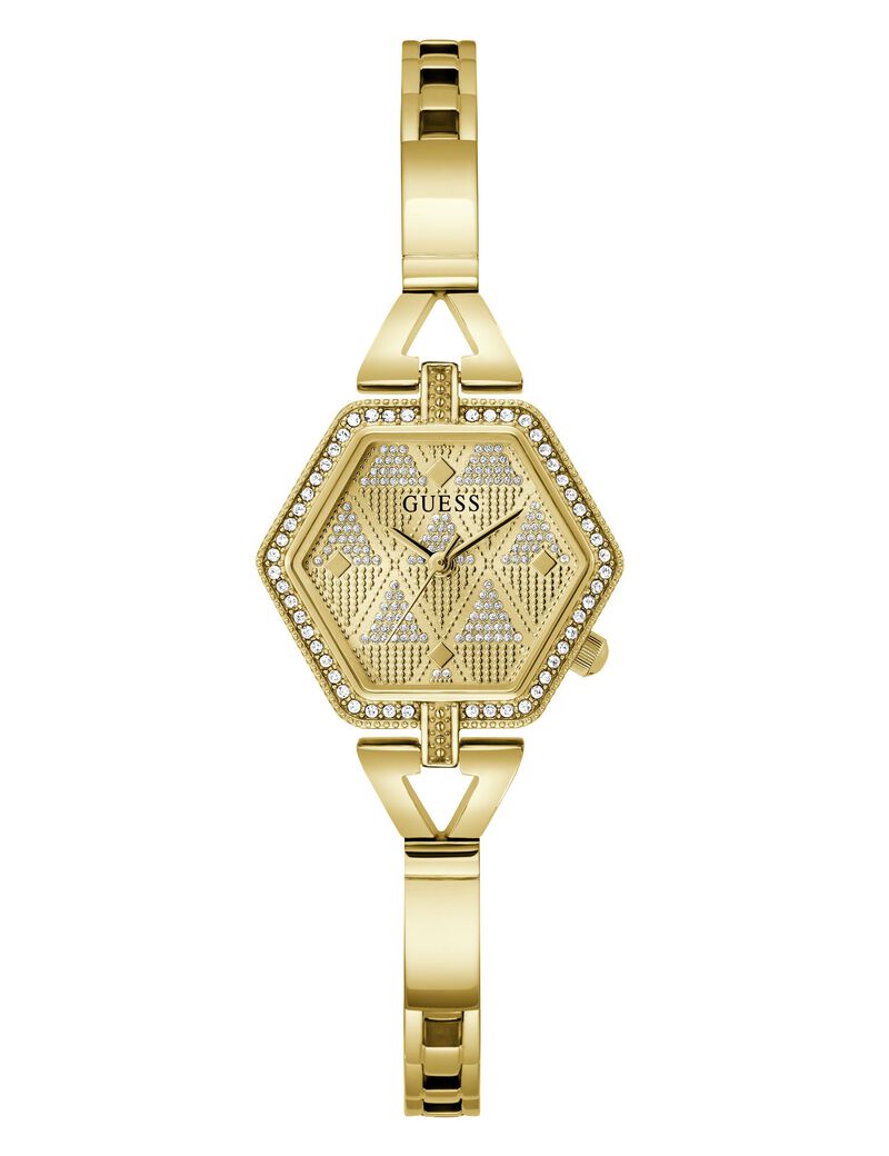 Gold Tone Quartz Analog Recycled Steel Watch