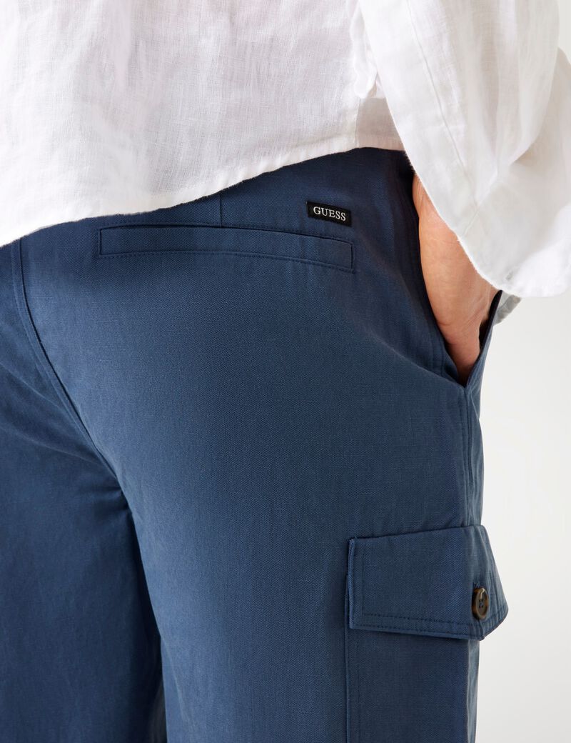 شورت كارجو من قماش قطني مائل