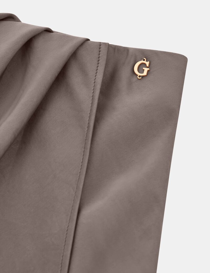 Satin long skirt
