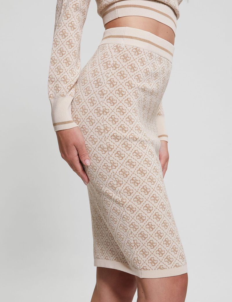 4G logo sweater midi skirt
