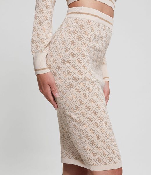 تنورة ميدي بطبعة شعار 4G