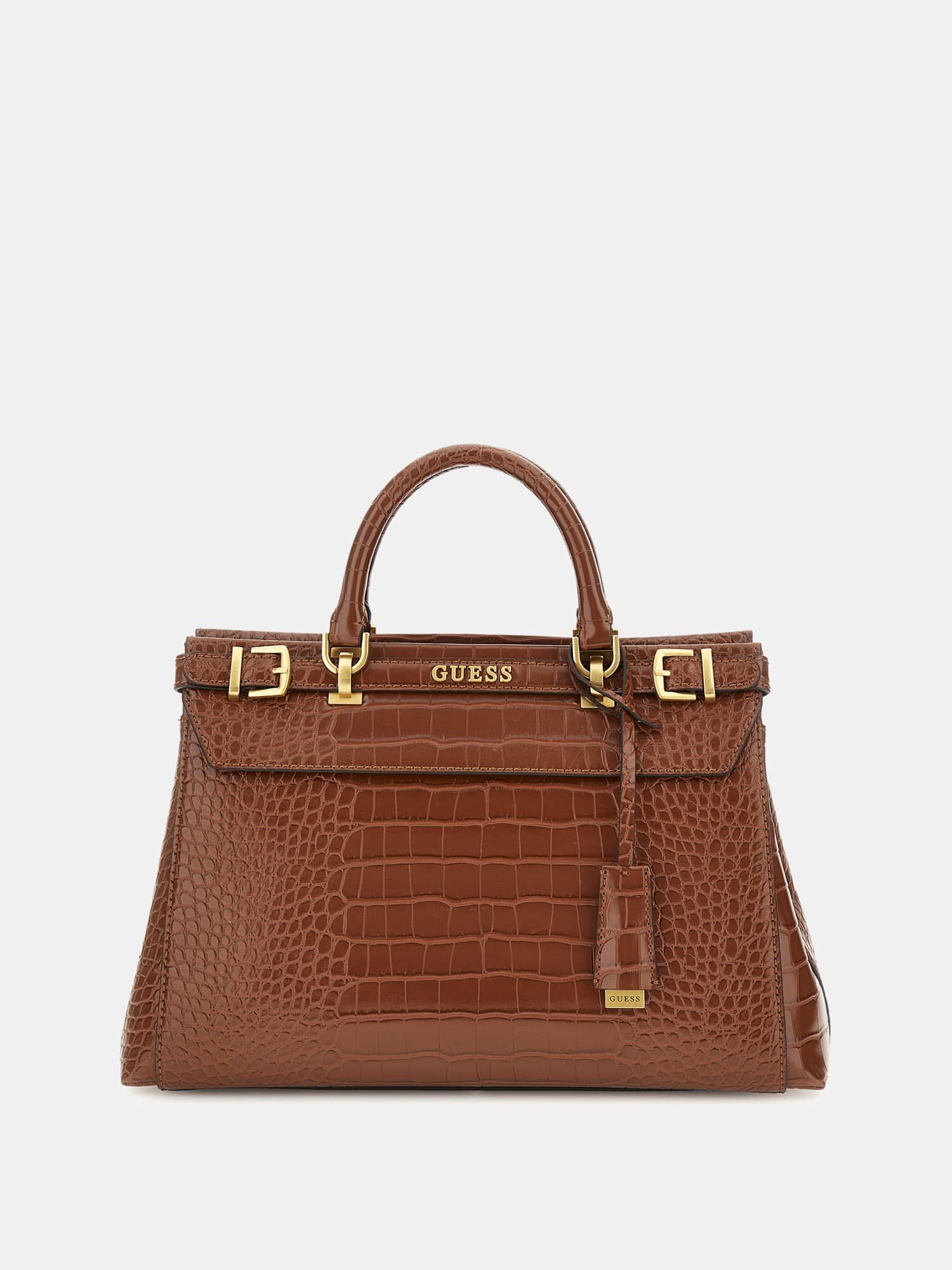 Shop GUESS Online Sestri croc print handbag