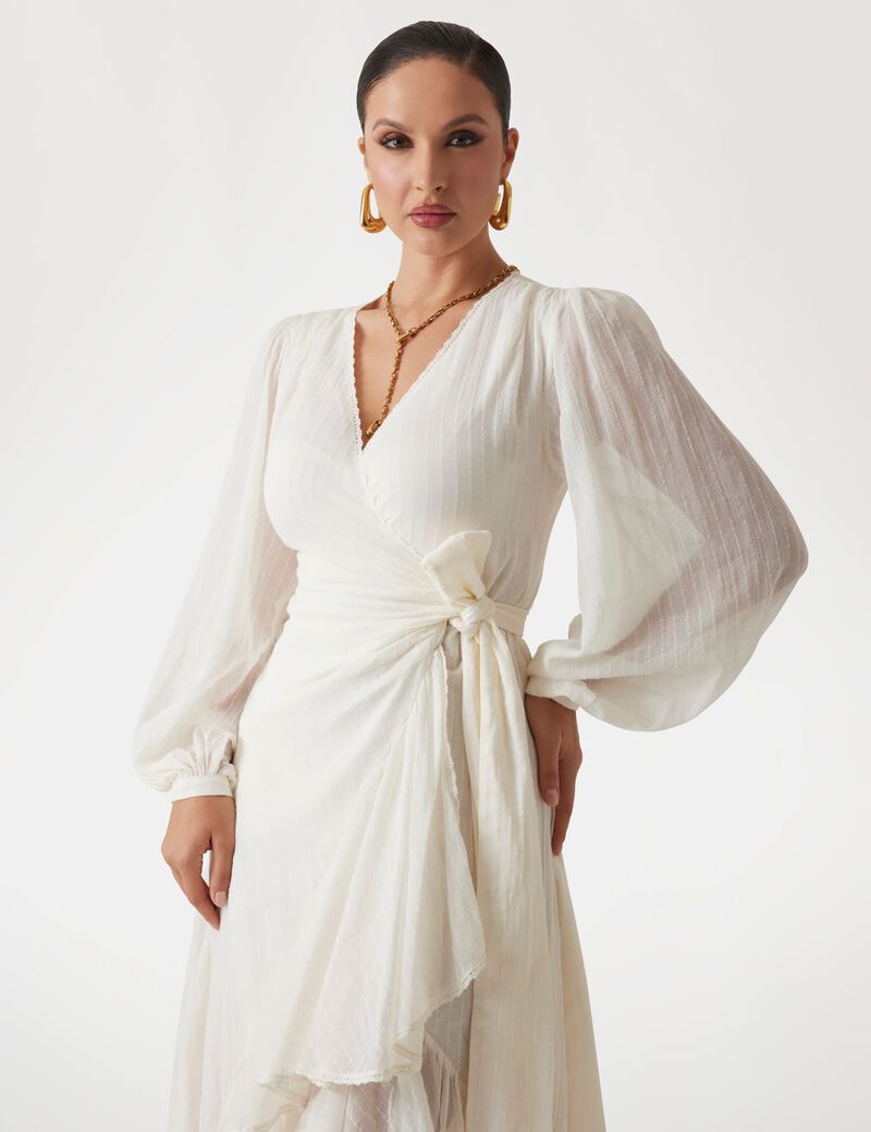 Marciano long fit-and-flare dress