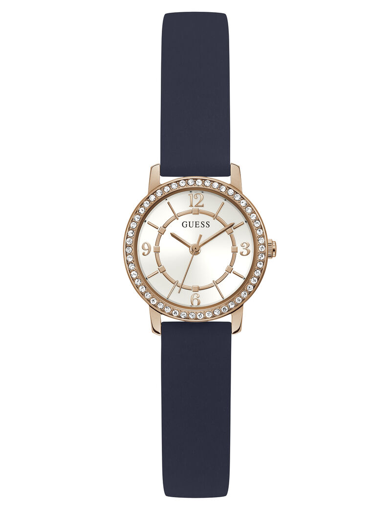 Navy Rose Gold Tone Analog Watch