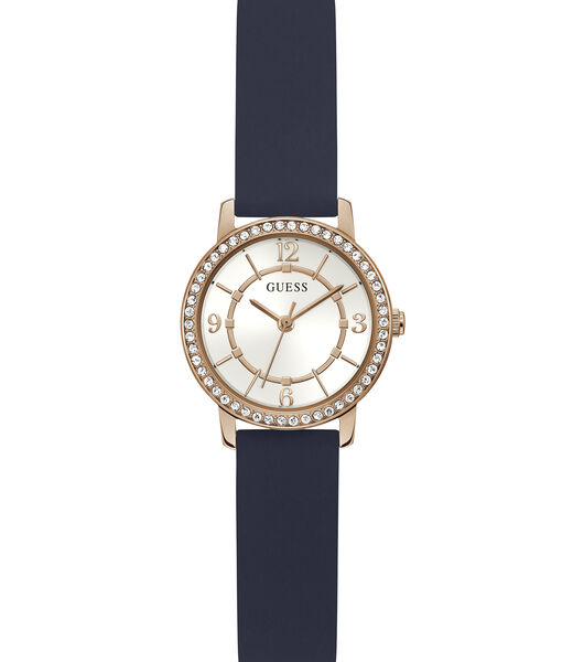 Navy Rose Gold Tone Analog Watch