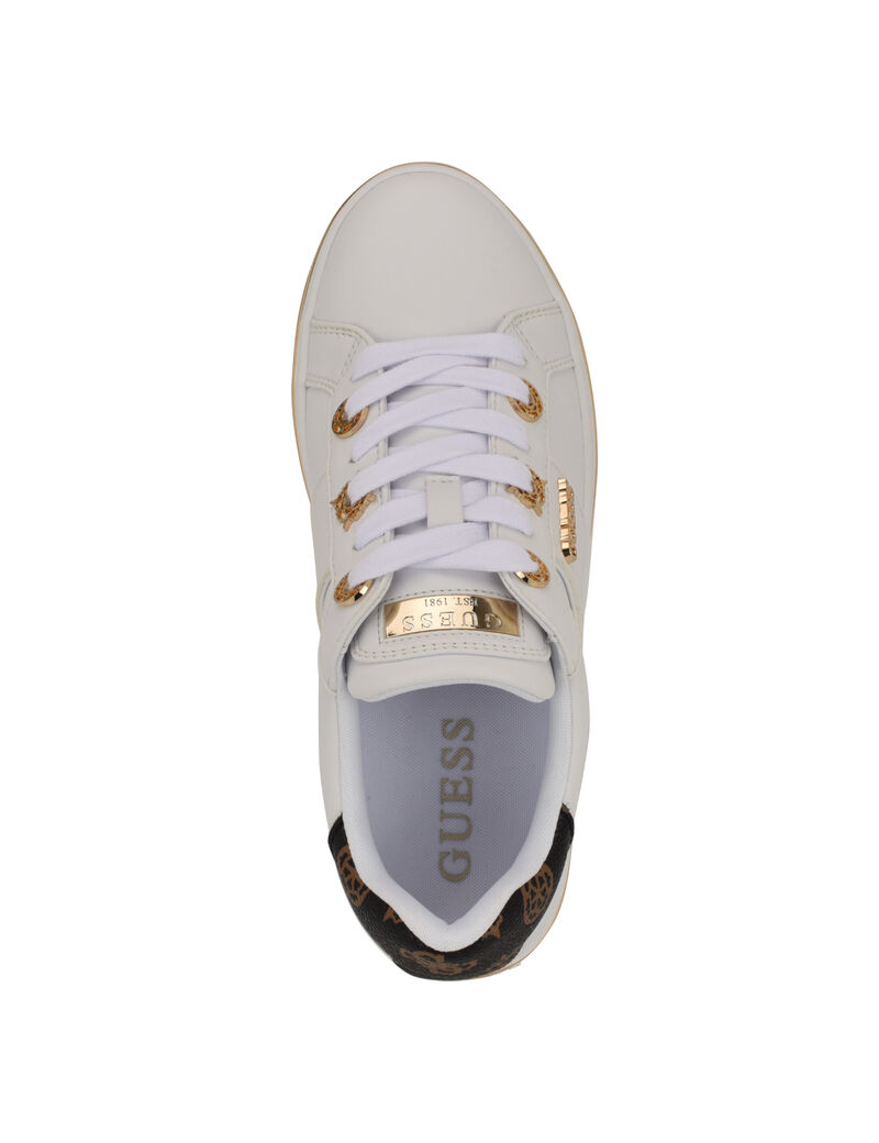 Stew Lace Up Low Profile Logo Detailed Sneaker