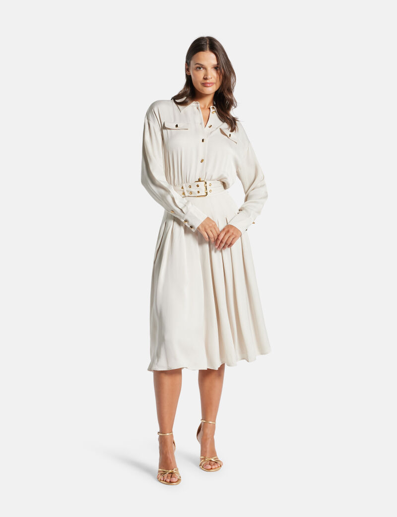 Marciano pleated long shirt dress