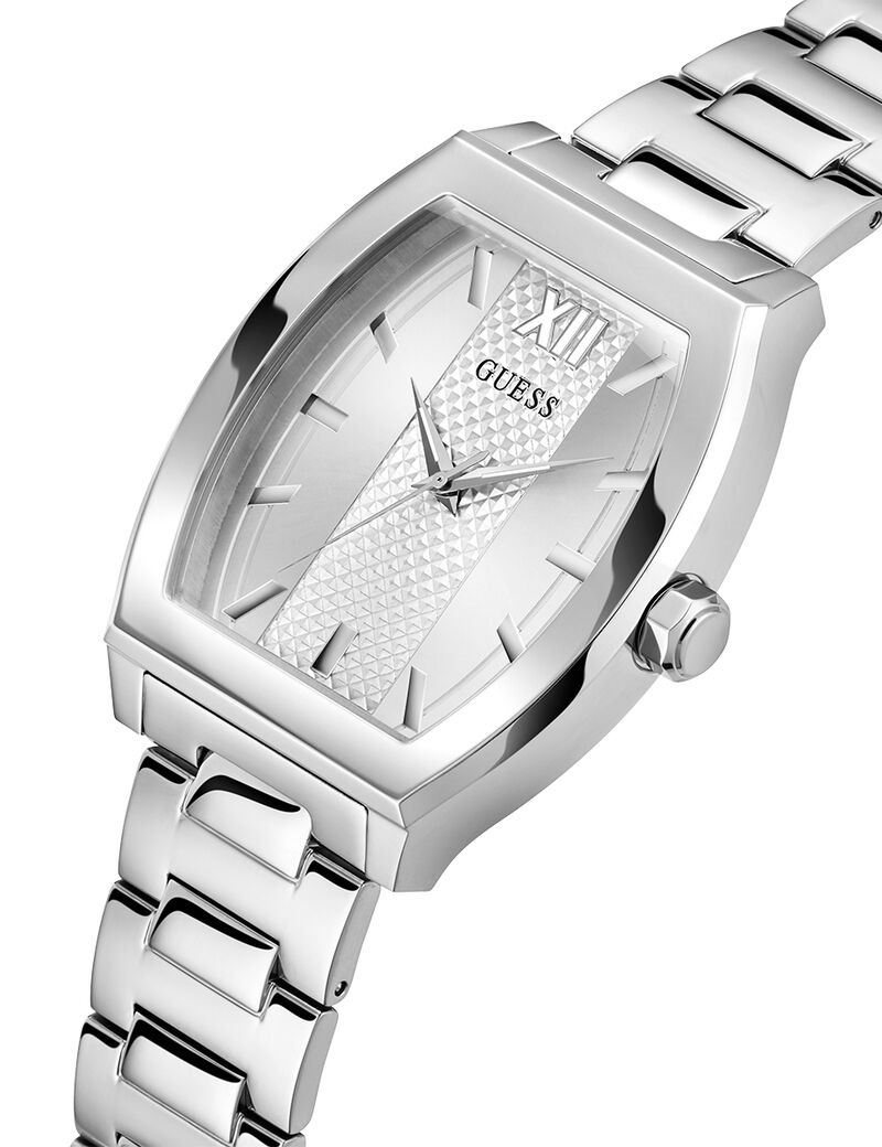 ساعة تناظرية من الفولاذ المقاوم للصدأ