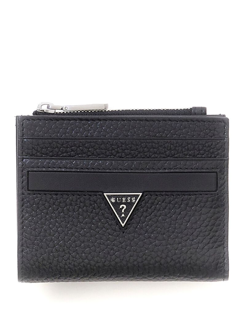 guess monaco bifold top zip wallet