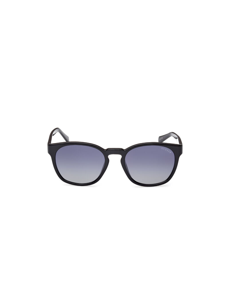 guess shiny black   smoke polarized