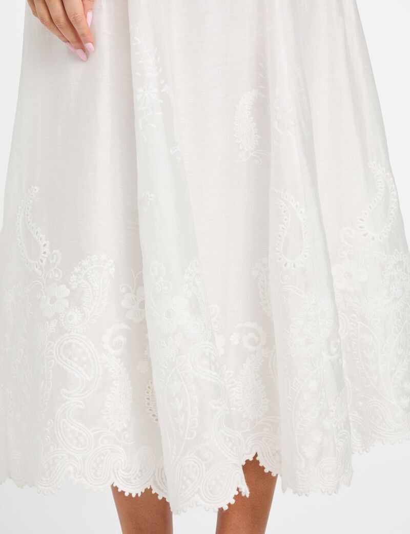 Marciano linen-blend long dress