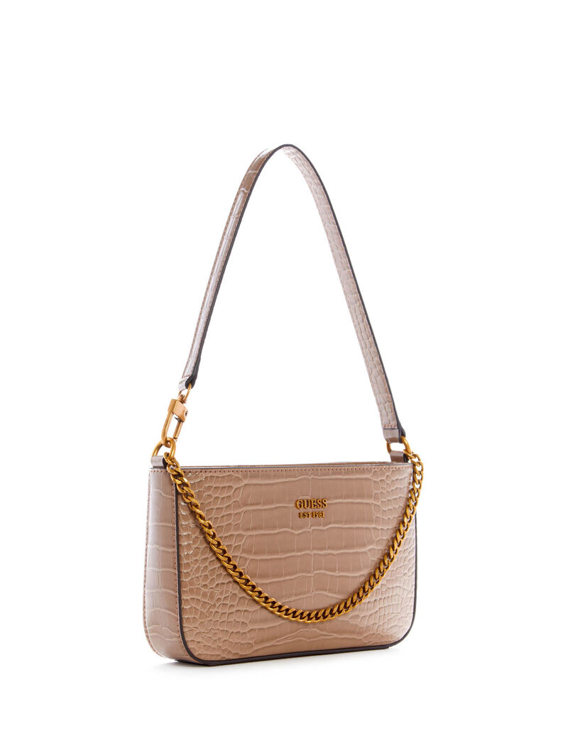 Katey Croc Mini Top Zip Shoulder