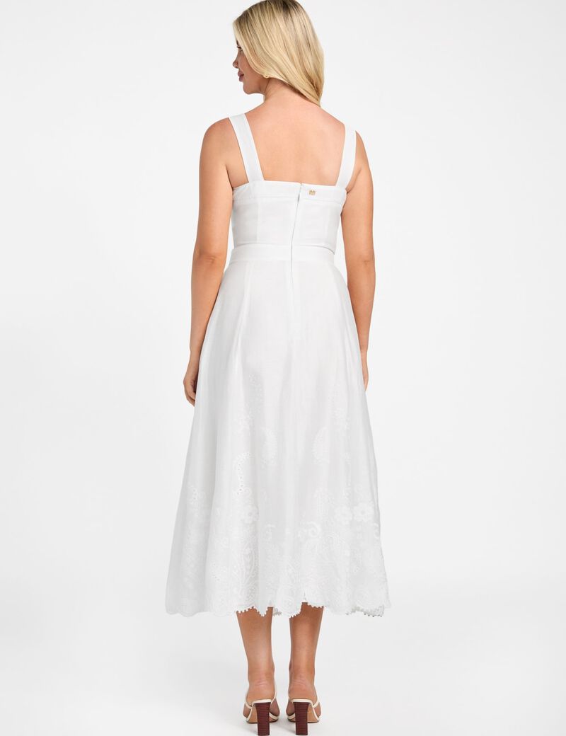 Marciano linen-blend long dress