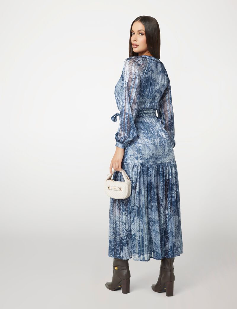 فستان جورجيت طويل مطبوع