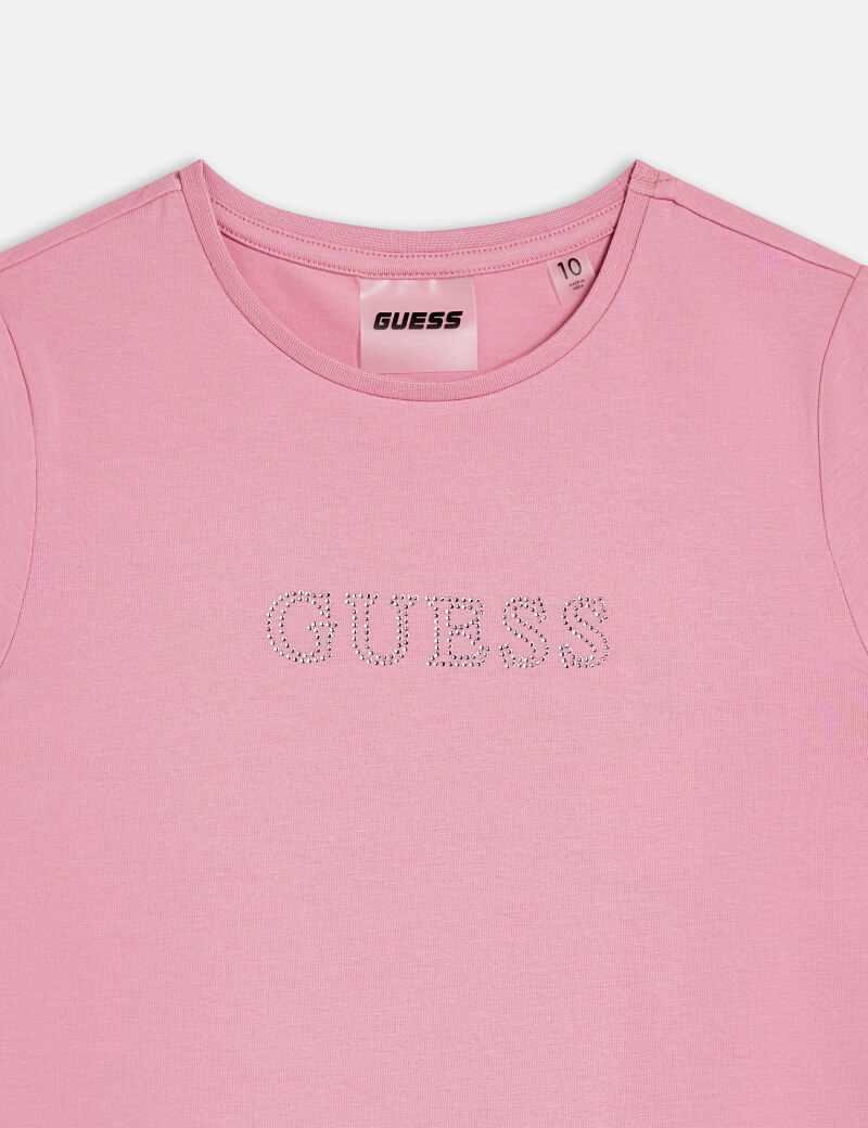 Front rhinestones logo t-shirt