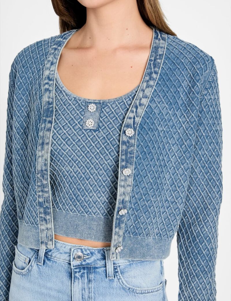 Textured cardigan