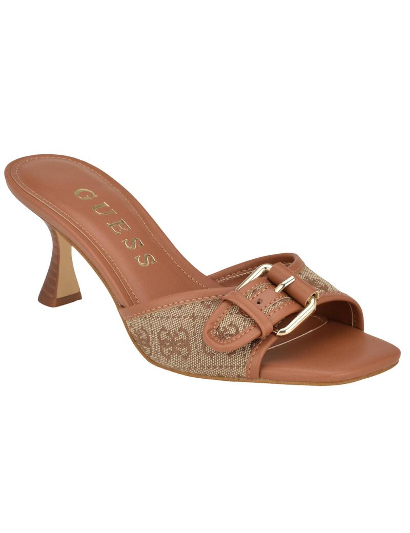 Dista Buckled Logo Kitten Heels