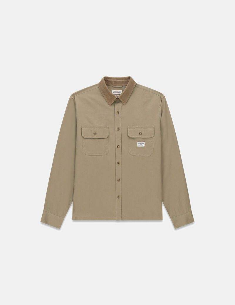 guess regular fit flannel shirt