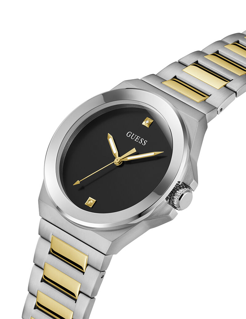 Mens 2-Tone Silver Tone Analog Watch