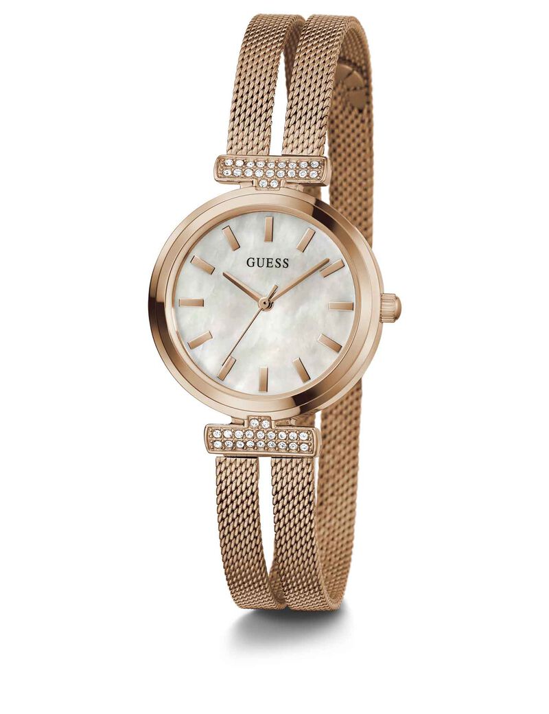 Rose-gold Mesh Analog
