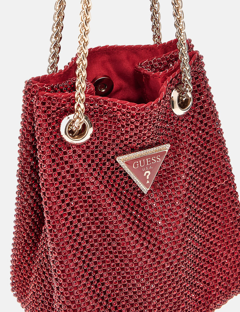 Zalina rhinestone mini bucket bag