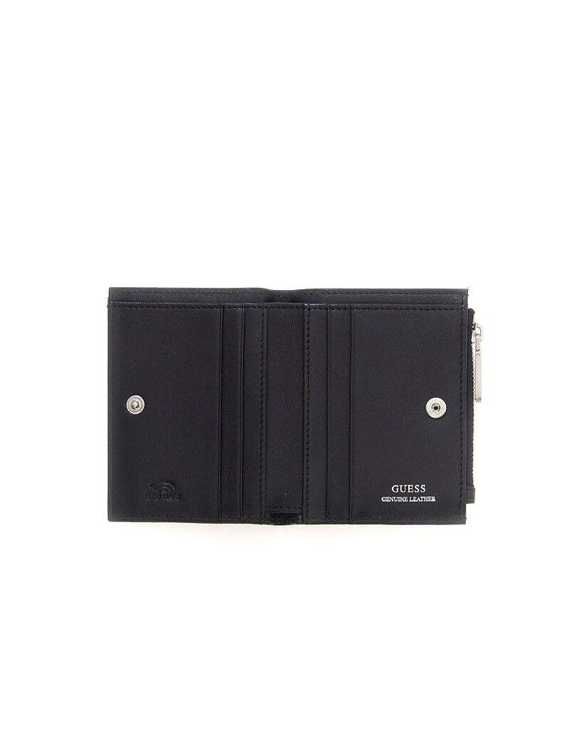 guess monaco bifold top zip wallet