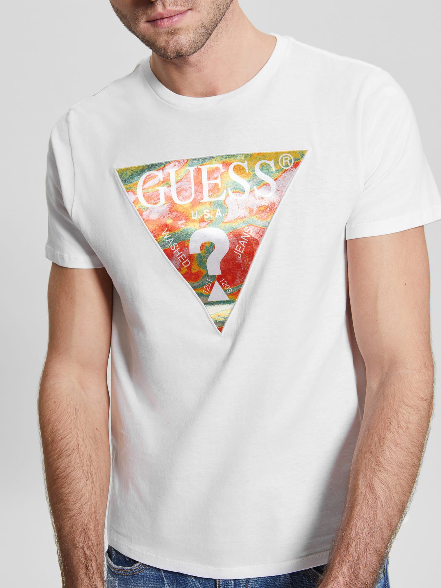 Guess jeans t shirt mens sales