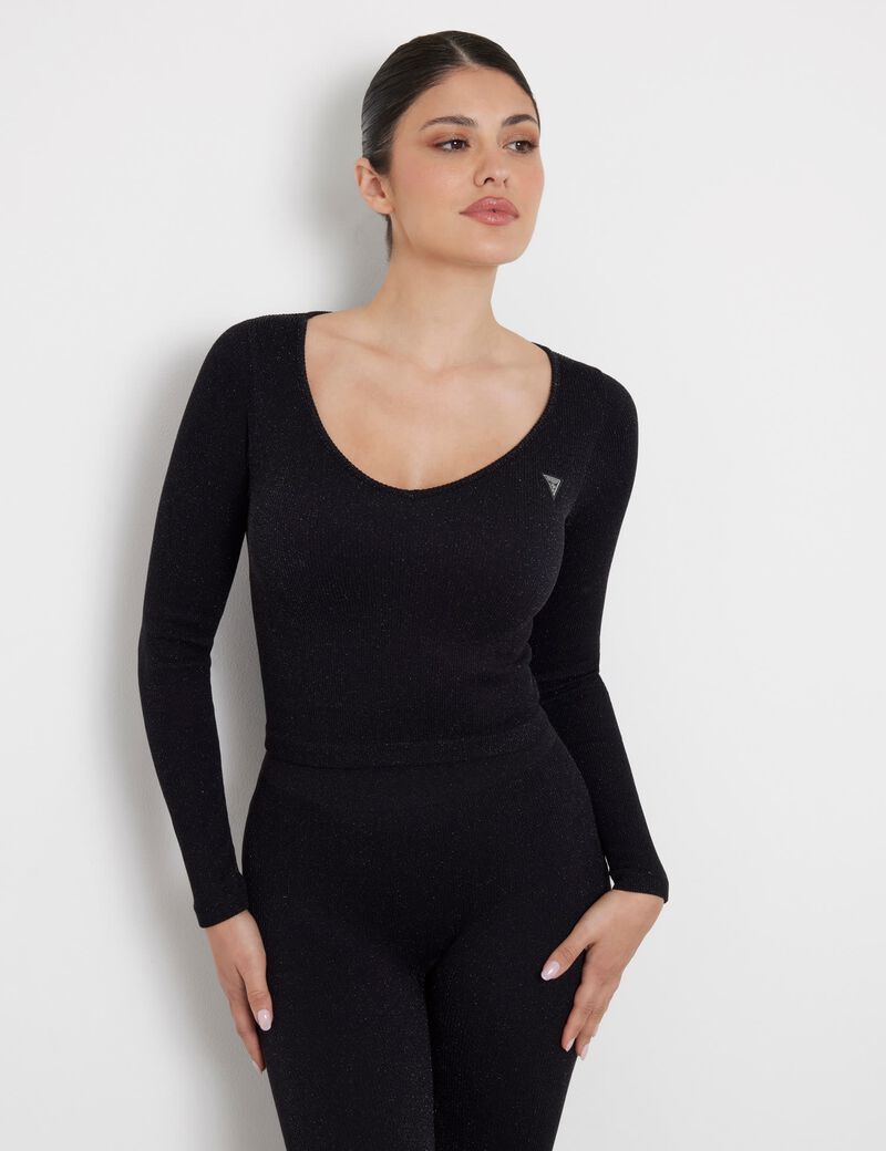 Lurex seamless top