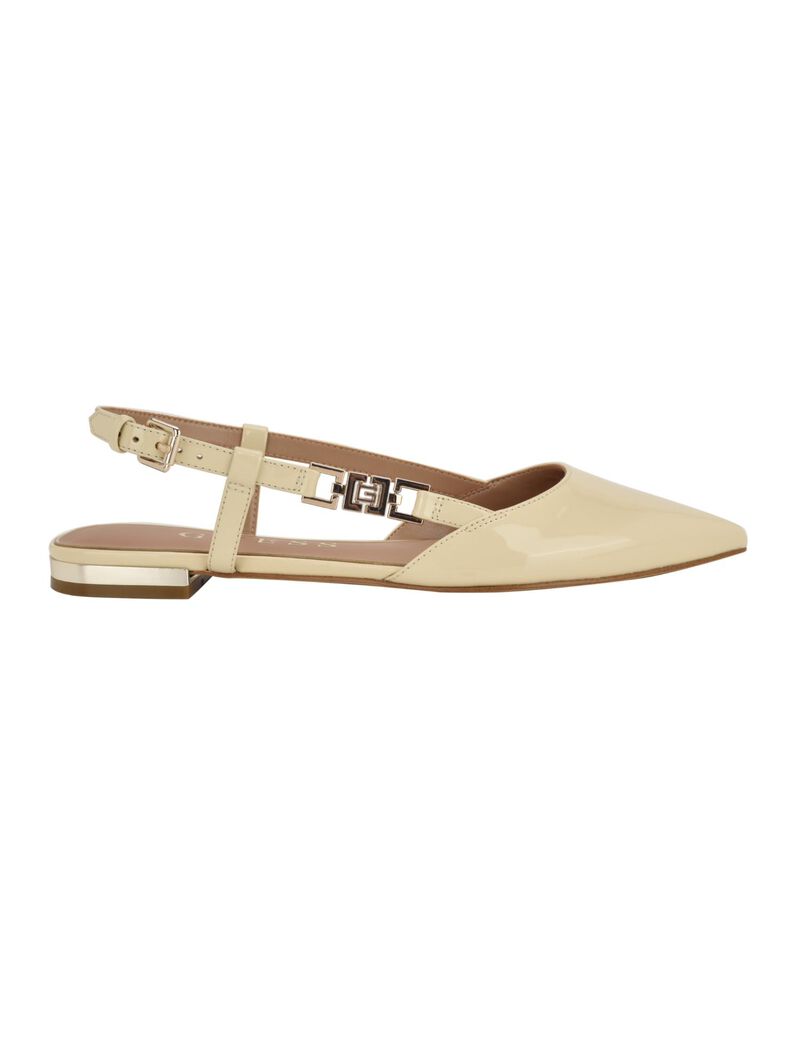 Leather slingback ballet flats