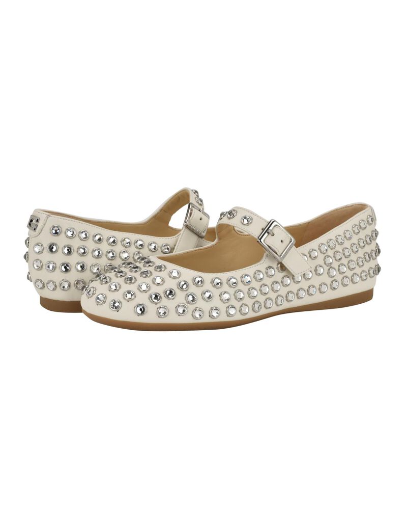 Embellished Mary Jane Ballet Flats