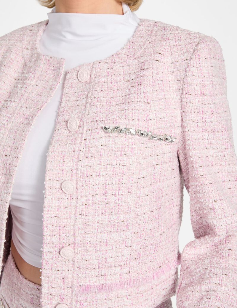 Wool-blend tweed jacket