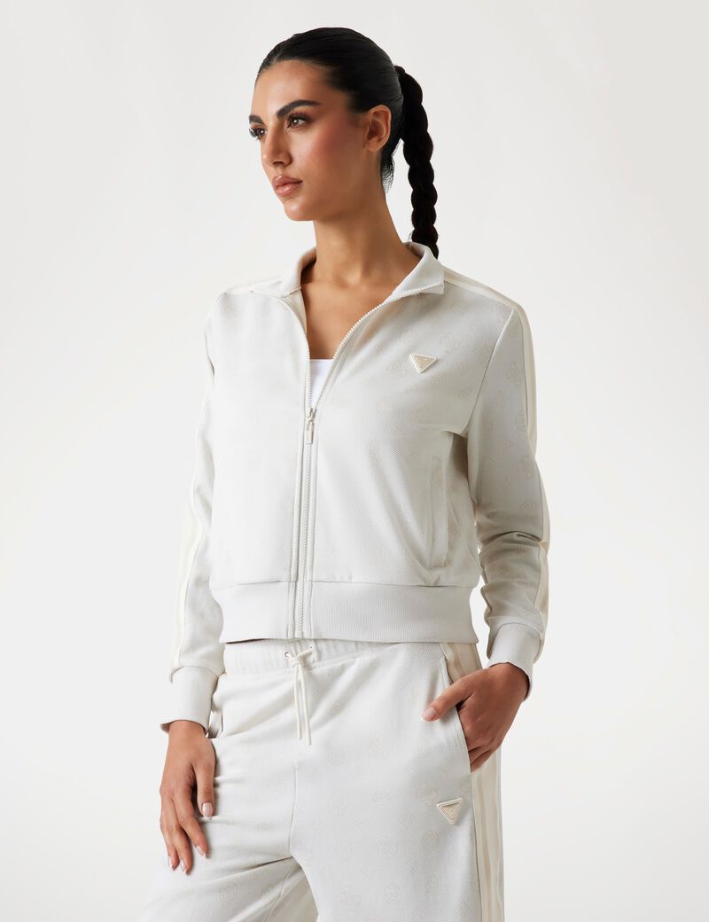 All-over logo full zip sweatshirt