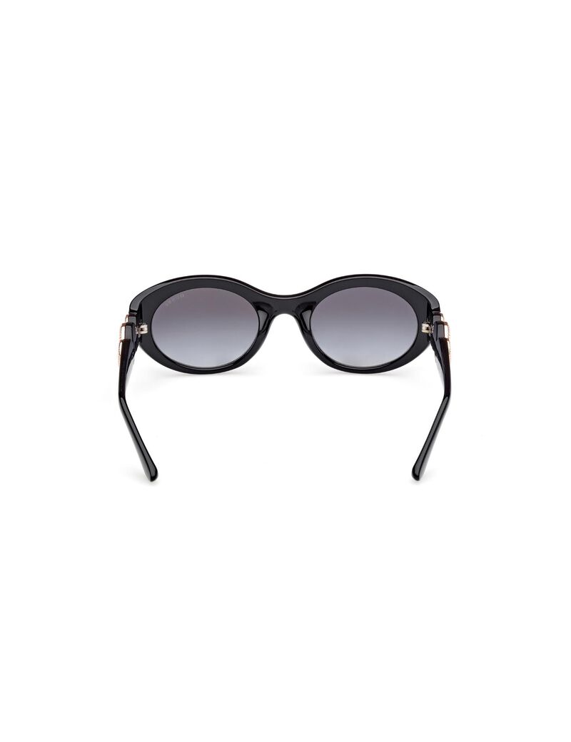 Oval black gradient smoke sunglasses