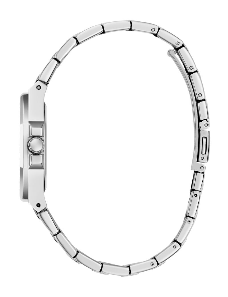 guess ladies silver tone analog watch