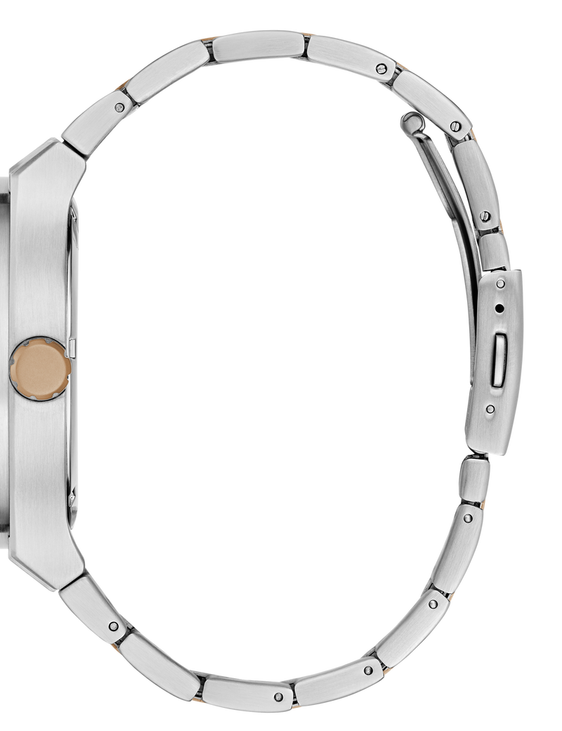 Mens 2-Tone Silver Tone Multi-function Watch